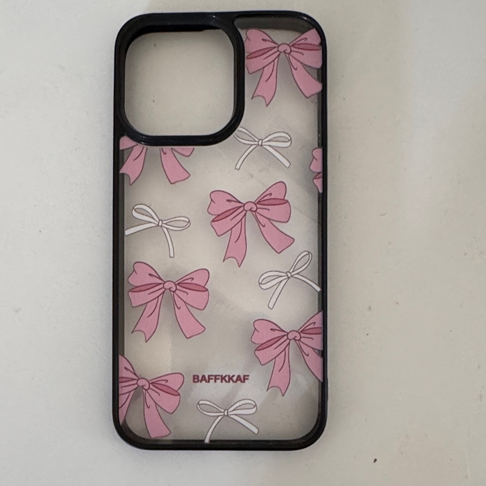 Pink Bow Clear Phone Case - Cute Protective Cover
